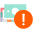 Active icon state with orange circle and exclamation mark Continuous payments turned on in extension, extension is not paying and needs user attention
